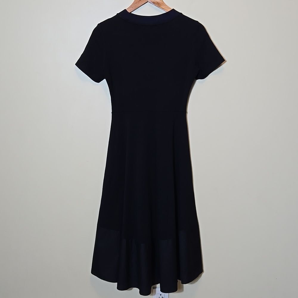 COS Paneled Black Jersey Dress Size XS Fit & Flare Modest Stealth Wealth Classic - Picture 6 of 13